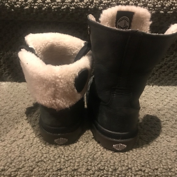 Palladium Kids Leather Wool Boots - Picture 9 of 16